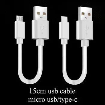 15cm Īstermiņa Mikro USB Kabeli C Tipa Mobilais Tālrunis, Kabeļu Ātrās Uzlādes Sinhronizācijas Datu Kabeli USB Adaptera Kabeli, Lai iPhone, Samsung un Huawei