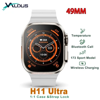 Smart Skatīties H11 Ultra 1:1 Gadījumā Nekustamā Skrūvi 49mm SVB Sērija 8 Bluetooth Zvanu 450MAh Akumulatora Vīriešu Sporta Smartwatch Apple Android