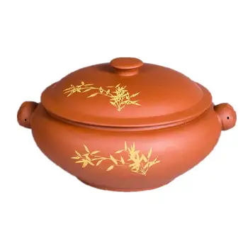 Violetā Māla Kastrolis Yunnan Zisha Steamer Stovetop Sautējums, Zupas Virtuves Keramikas Stockpot par Daudzfunkcionālu Izmantošanu