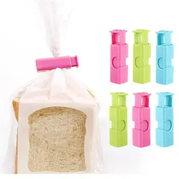 5gab/Set Elastīgs Pārtikas Saistīšanas Klipu Multi-Purpose Plastmasas Bag Sealer Maizes Soma Nospiediet Pavasara Blīvējuma Klips, Virtuves Rīku, Piederumi